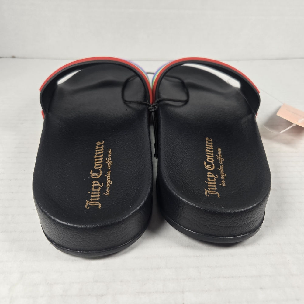 Juicy Couture Women's Wynnie Rainbow Slide Sandals Pool Flip Flops Size 6 - Picture 2 of 10